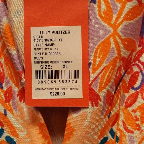 Lilly Pulitzer NWT XL Sunshine Vibes Engineer   Maxie Dress - Picture 2 of 6